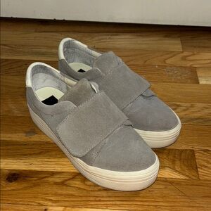 Dolce Vita Tiga Gray Suede Slip-On Sneakers